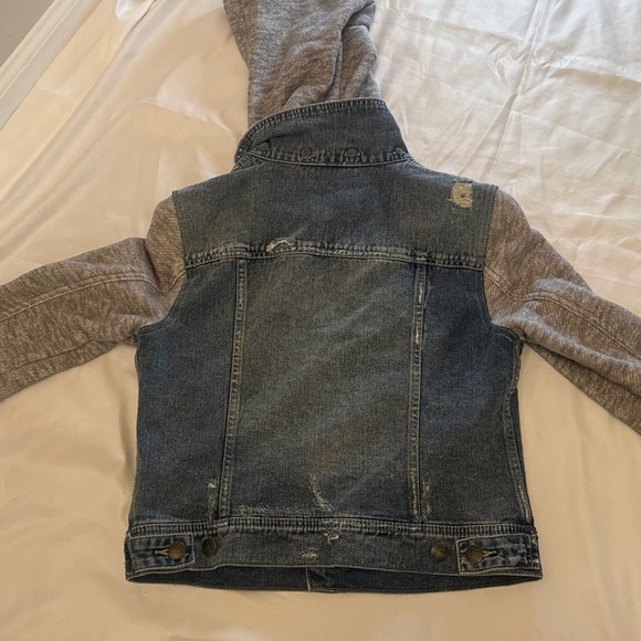 Free People Denim and Gray Hooded Jacket with removable hood - Picture 5 of 5
